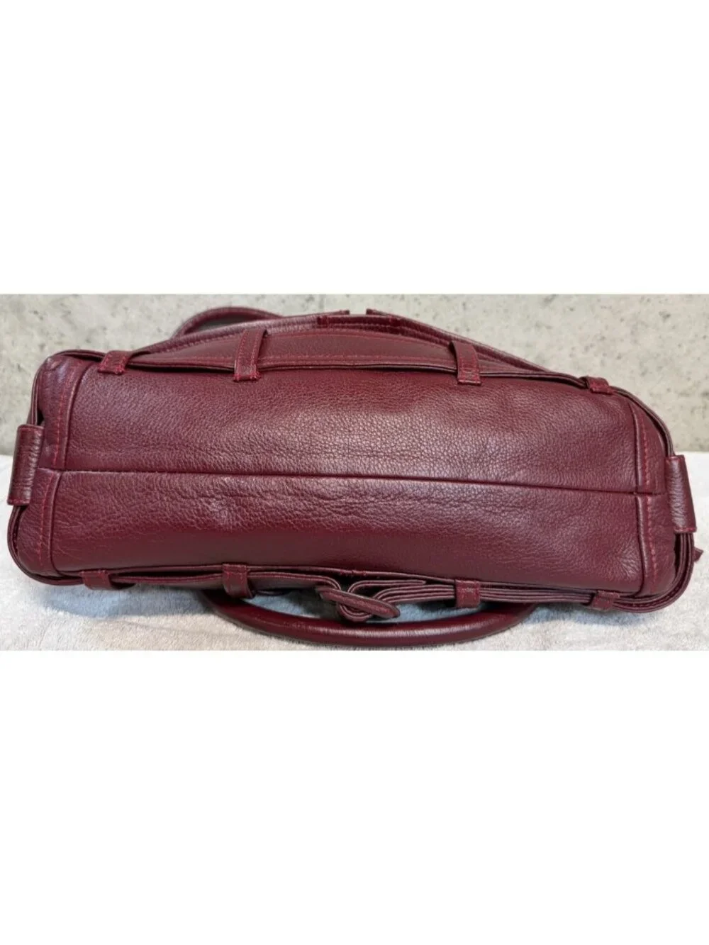 Jean Paul Gaultier Vintage Y2K Trench Coat Burgundy Leather Handbag Purse